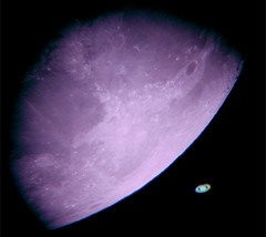 Moon and Saturn